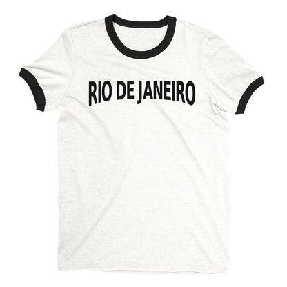 Rio de Janeiro Ringer Tee — White