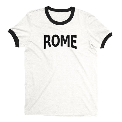 Rome Ringer Tee — White