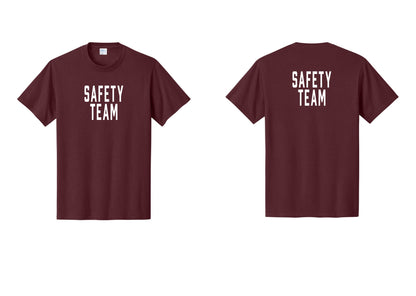 NYC Factory Safety Team T-Shirt for Events, Venues & Volunteers (Classic) - Front + Back - Athletic Maroon