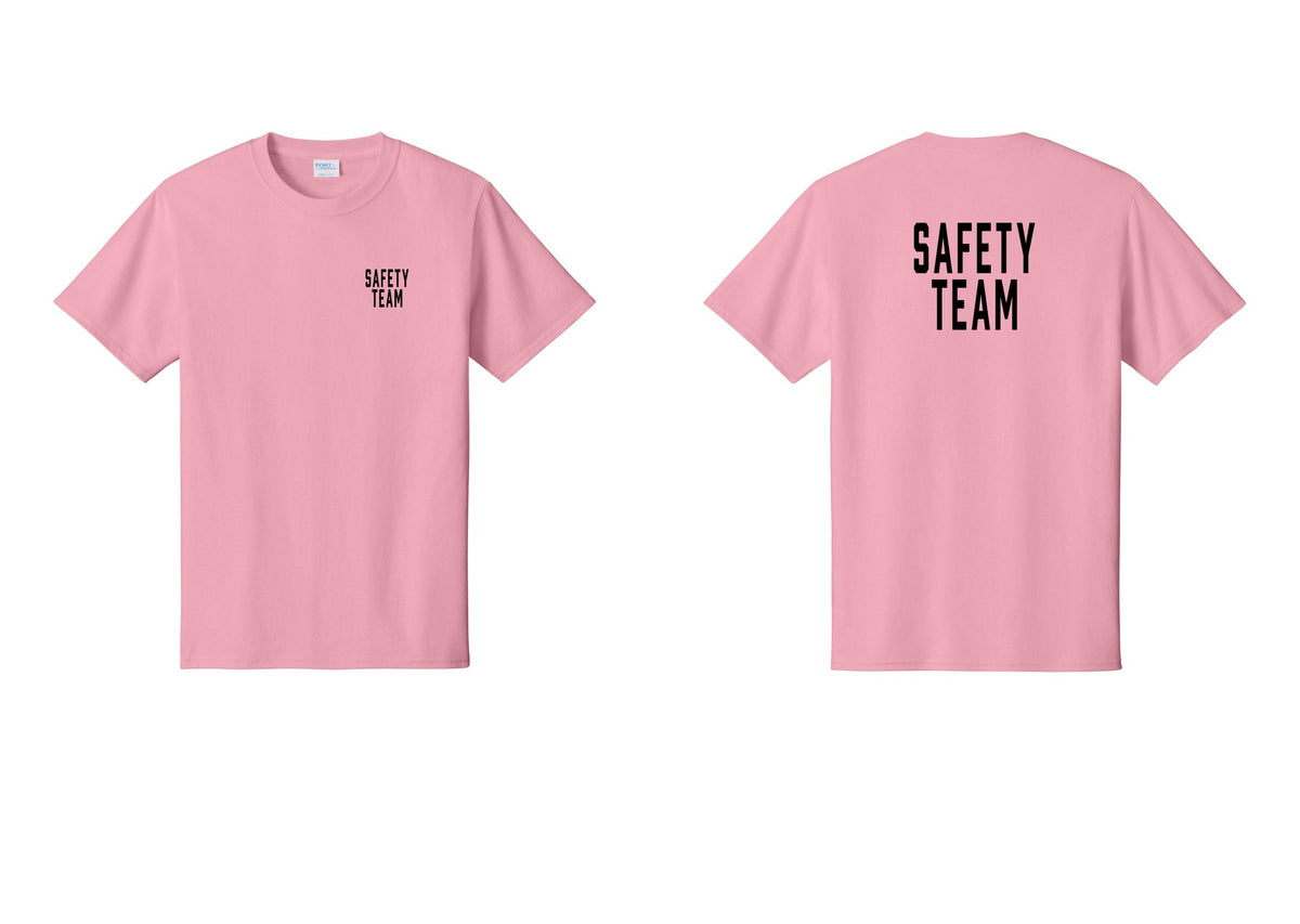 NYC Factory Safety Team T-Shirt for Events, Venues & Volunteers (Classic) - Chest + Back - Candy Pink