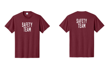 NYC Factory Safety Team T-Shirt for Events, Venues & Volunteers (Classic) - Front + Back - Cardinal