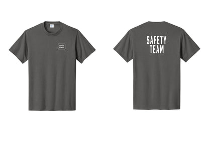 NYC Factory Custom Logo Safety Team T-Shirt for Events, Venues & Volunteers (Classic) - Your Logo + Back - Charcoal