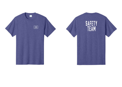 NYC Factory Custom Logo Safety Team T-Shirt for Events, Venues & Volunteers (Classic) - Your Logo + Back - Heather Purple