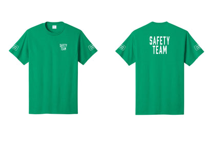 NYC Factory Custom Logo Safety Team T-Shirt for Events, Venues & Volunteers (Classic) - Chest + Back + Your Logo Sleeves - Kelly