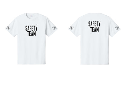 NYC Factory Custom Logo Safety Team T-Shirt for Events, Venues & Volunteers (Classic) - Front + Back + Your Logo Sleeves - White
