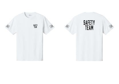 NYC Factory Custom Logo Safety Team T-Shirt for Events, Venues & Volunteers (Classic) - Chest + Back + Your Logo Sleeves - White