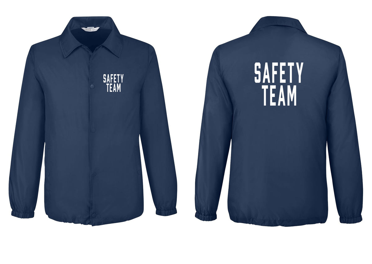 NYC Factory Safety Team Snap-Front Coaches Jacket (Classic) - Chest + Back - Sport Dark Navy
