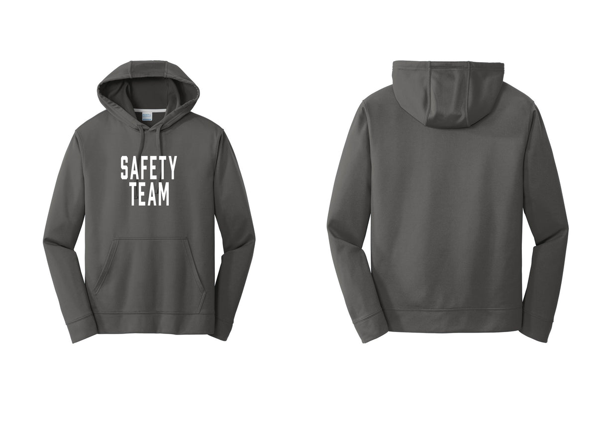 NYC Factory Safety Team Performance Hooded Fleece Pullover Sweatshirt (Classic) - Front Only - Charcoal