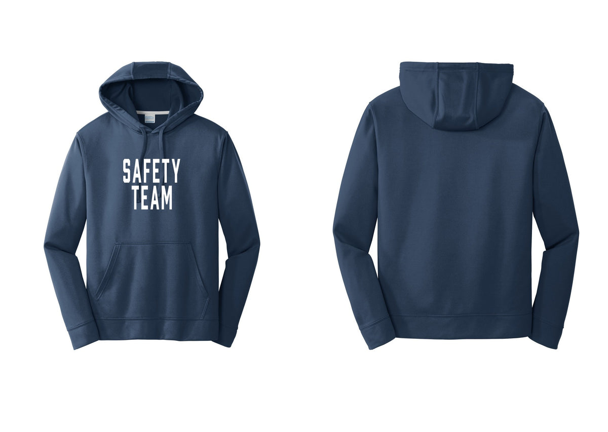 NYC Factory Safety Team Performance Hooded Fleece Pullover Sweatshirt (Classic) - Front Only - Navy