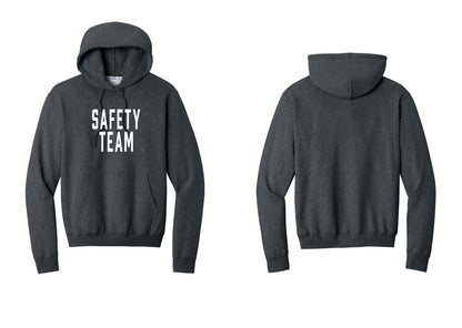 NYC Factory Safety Team Cotton Fleece Pullover Hoodie (Classic) - Front Only - Dark Heather Grey