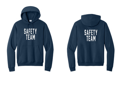 NYC Factory Safety Team Cotton Fleece Pullover Hoodie (Classic) - Front + Back - Navy