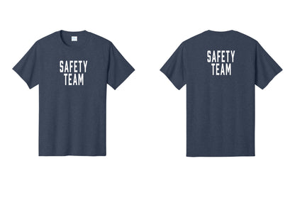 NYC Factory Safety Team T-Shirt for Events, Venues & Volunteers (Classic) - Front + Back - Heather Navy