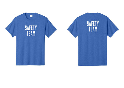 NYC Factory Safety Team T-Shirt for Events, Venues & Volunteers (Classic) - Front + Back - Heather Royal