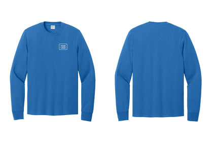 NYC Factory Custom Logo Safety Team Cotton Long Sleeve T-Shirt (Classic) - Your Logo Only - Royal