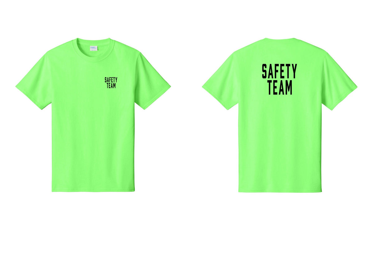 NYC Factory Safety Team T-Shirt for Events, Venues & Volunteers (Classic) - Chest + Back - Neon Green