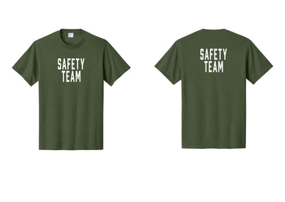 NYC Factory Safety Team T-Shirt for Events, Venues & Volunteers (Classic) - Front + Back - Olive