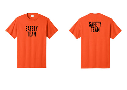 NYC Factory Safety Team T-Shirt for Events, Venues & Volunteers (Classic) - Front + Back - Orange