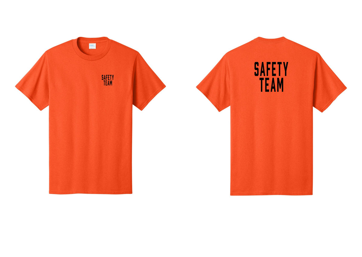 NYC Factory Safety Team T-Shirt for Events, Venues & Volunteers (Classic) - Chest + Back - Orange