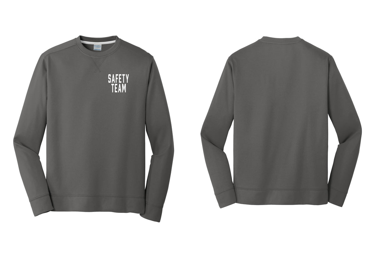 NYC Factory Safety Team Performance Fleece Crewneck Sweatshirt (Classic) - Chest Only - Charcoal