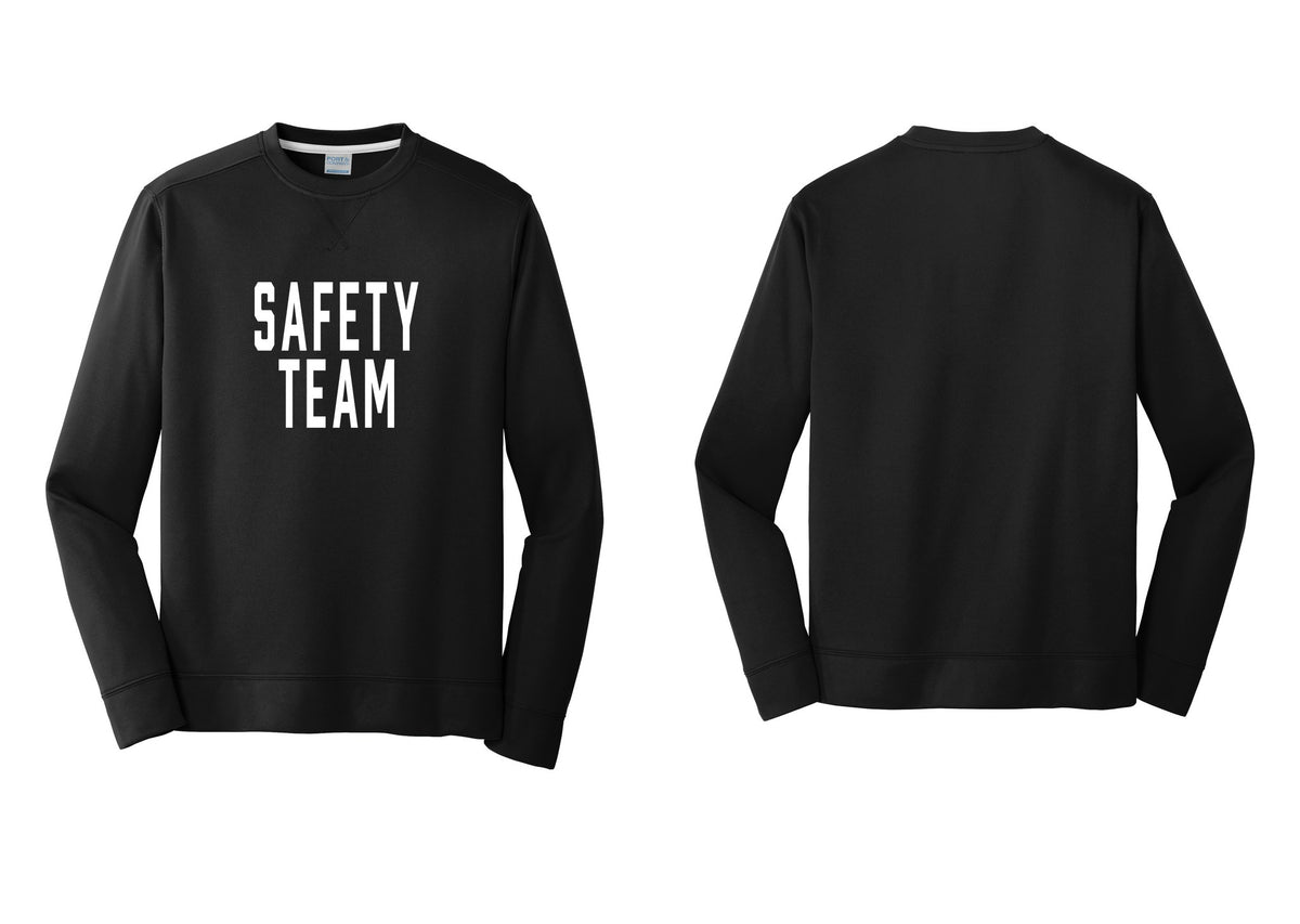 NYC Factory Safety Team Performance Fleece Crewneck Sweatshirt (Classic) - Front Only - Black