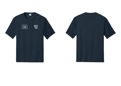 NYC Factory Custom Logo Safety Team Performance T-Shirt (Classic) - SAFETY TEAM + Your Logo - Navy