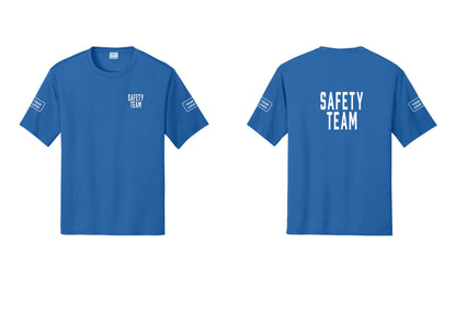 NYC Factory Custom Logo Safety Team Performance T-Shirt (Classic) - Chest + Back + Your Logo Sleeves - Royal