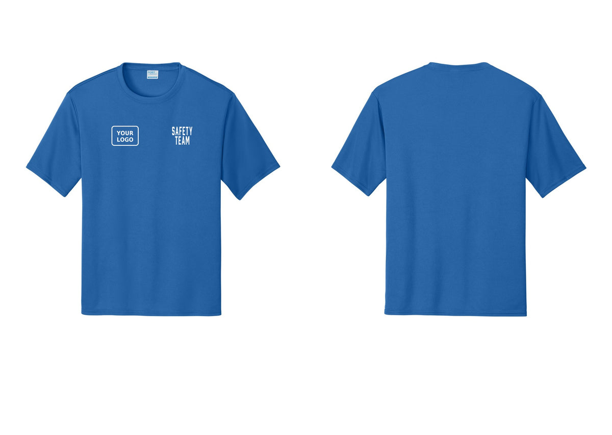 NYC Factory Custom Logo Safety Team Performance T-Shirt (Classic) - SAFETY TEAM + Your Logo - Royal