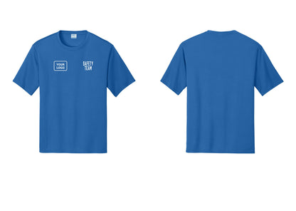 NYC Factory Custom Logo Safety Team Performance T-Shirt (Classic) - SAFETY TEAM + Your Logo - Royal