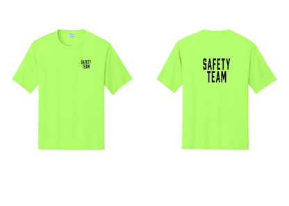 NYC Factory Safety Team Performance T-Shirt (Classic) - Chest + Back - Neon Green