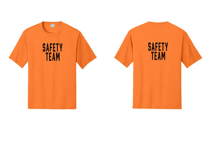 NYC Factory Safety Team Performance T-Shirt (Classic) - Front + Back - Neon Orange