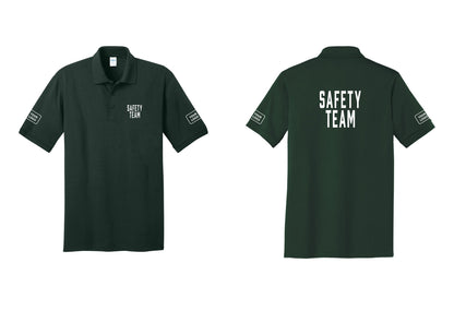 NYC Factory Custom Logo Safety Team Polo Shirt (Classic) - Chest + Back + Your Logo Sleeves - Dark Green