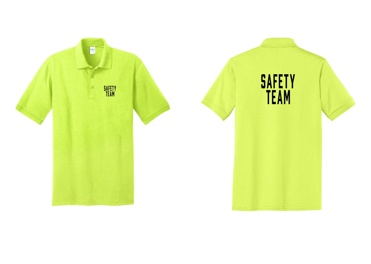 NYC Factory Safety Team Polo Shirt (Classic) - Chest + Back - Safety Green