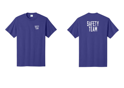 NYC Factory Safety Team T-Shirt for Events, Venues & Volunteers (Classic) - Chest + Back - Purple
