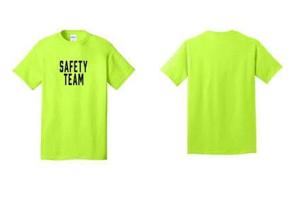 NYC Factory Safety Team T-Shirt for Events, Venues & Volunteers (Classic) - Front Only - Safety Green