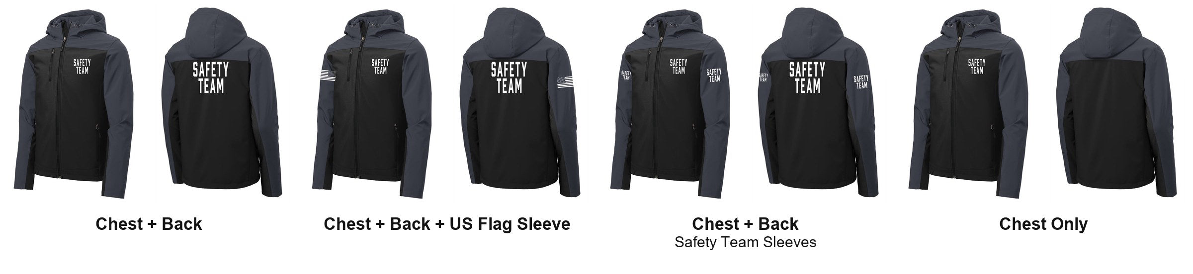 SAFETY TEAM t-shirt print layouts