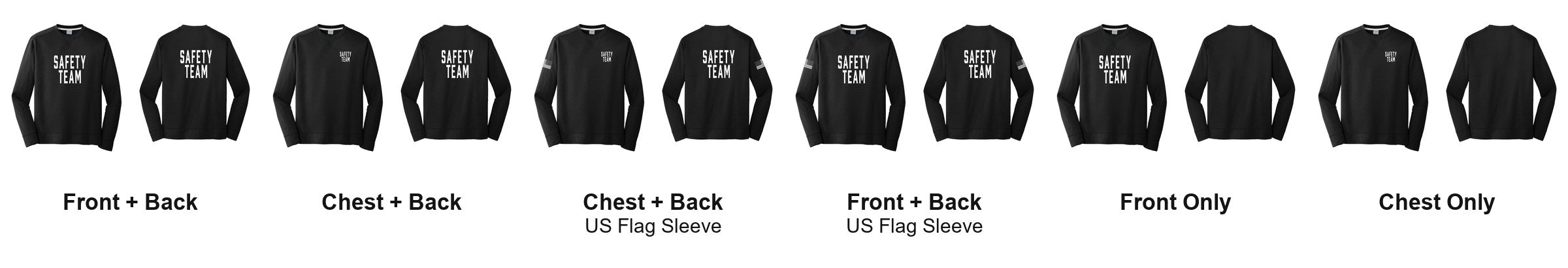 SAFETY TEAM print layouts