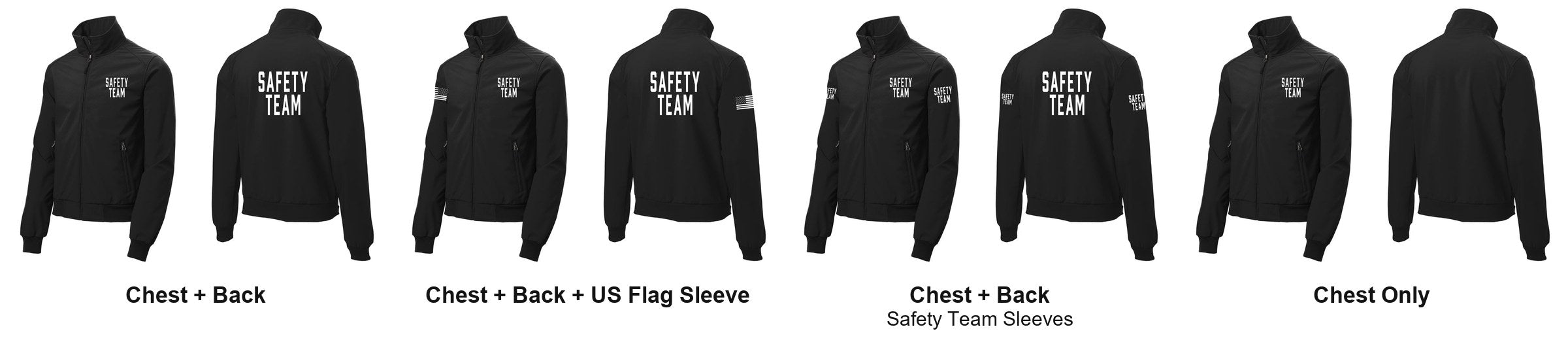 SAFETY TEAM t-shirt print layouts