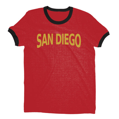 San Diego Ringer Tee — Red