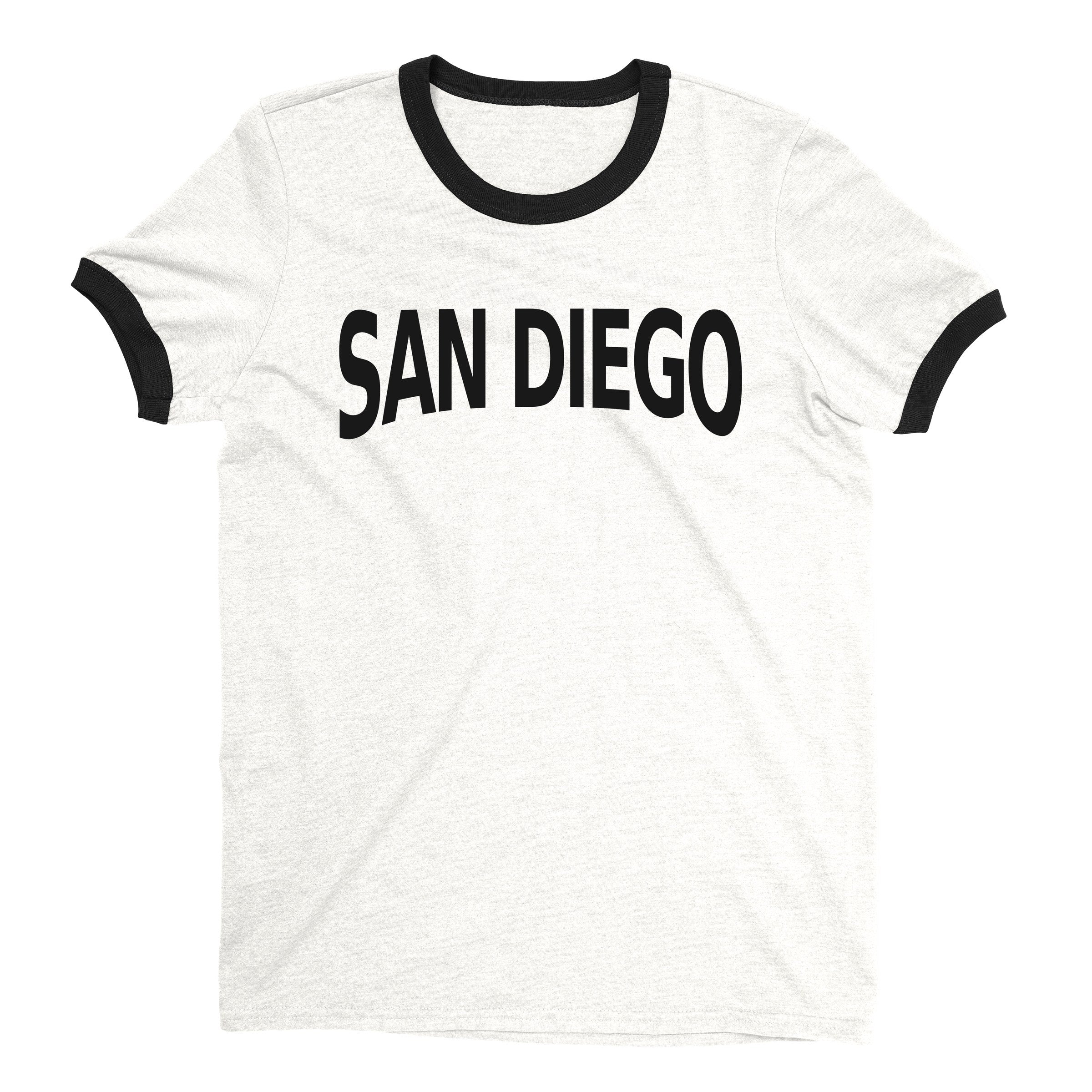 San Diego Ringer Tee — White