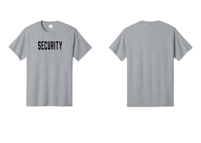 NYC Factory Security T-Shirt, Condensed Lettering - Front Only - Athletic Heather