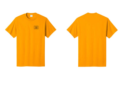 NYC Factory Unisex Security Custom Logo Black T-Shirt - Your Logo Only - Gold