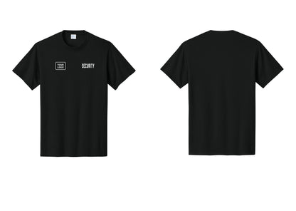 NYC Factory Unisex Security Custom Logo Black T-Shirt - SECURITY + Your Logo - Black