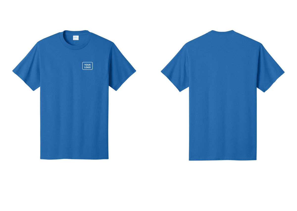 NYC Factory Custom Logo Security T-Shirt, Condensed Lettering - Your Logo Only - Royal
