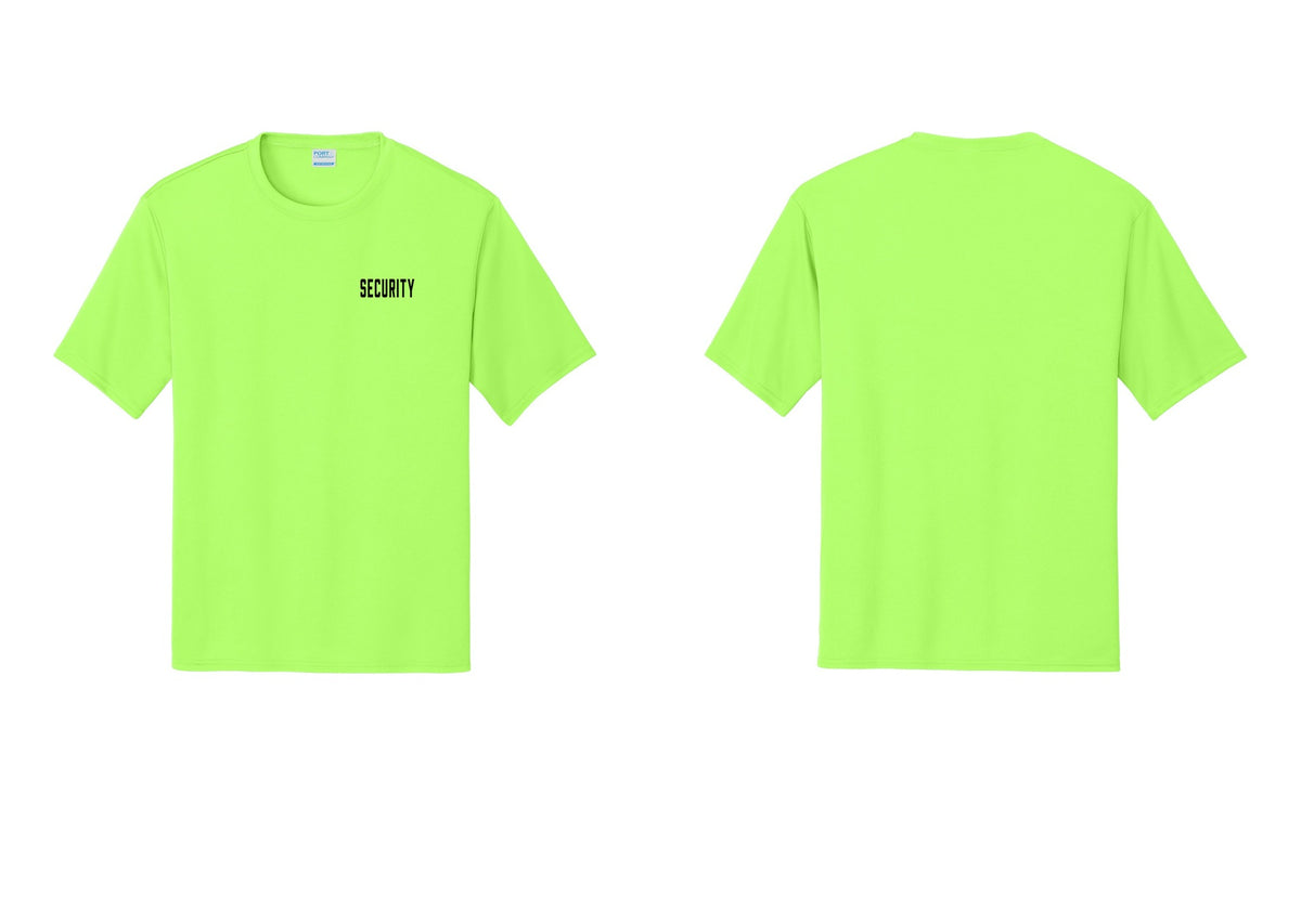 NYC Factory Security Performance T-Shirt (Classic) - Chest Only - Neon Green