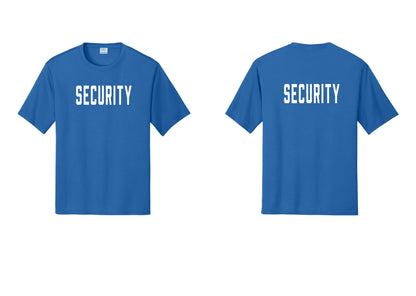 NYC Factory Security Performance T-Shirt (Classic) - Front + Back - Royal