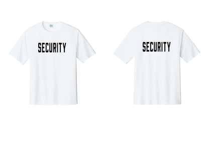 NYC Factory Security Performance T-Shirt (Classic) - Front + Back - White