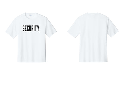 NYC Factory Security Performance T-Shirt (Classic) - Front Only - White