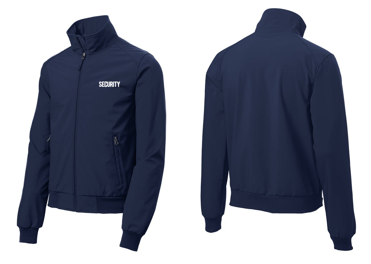 NYC Factory Security Soft Shell Bomber Jacket (Bold) - Chest Only - Dress Blue Navy