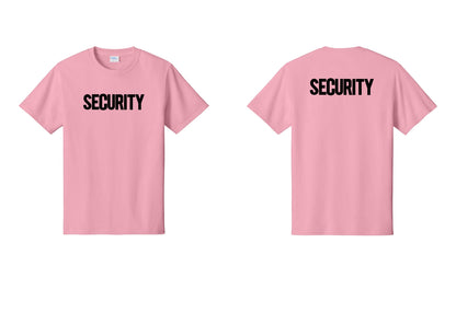 NYC Factory Men's Security Cotton T-Shirt - Front + Back - Candy Pink