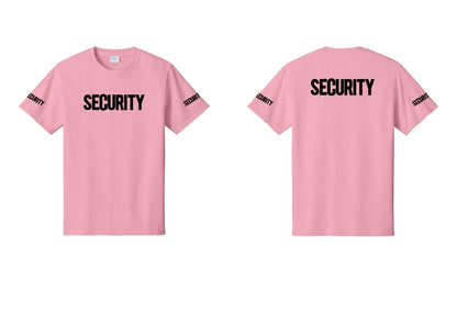 NYC Factory Men's Security Cotton T-Shirt - Front + Back + Security Sleeves - Candy Pink